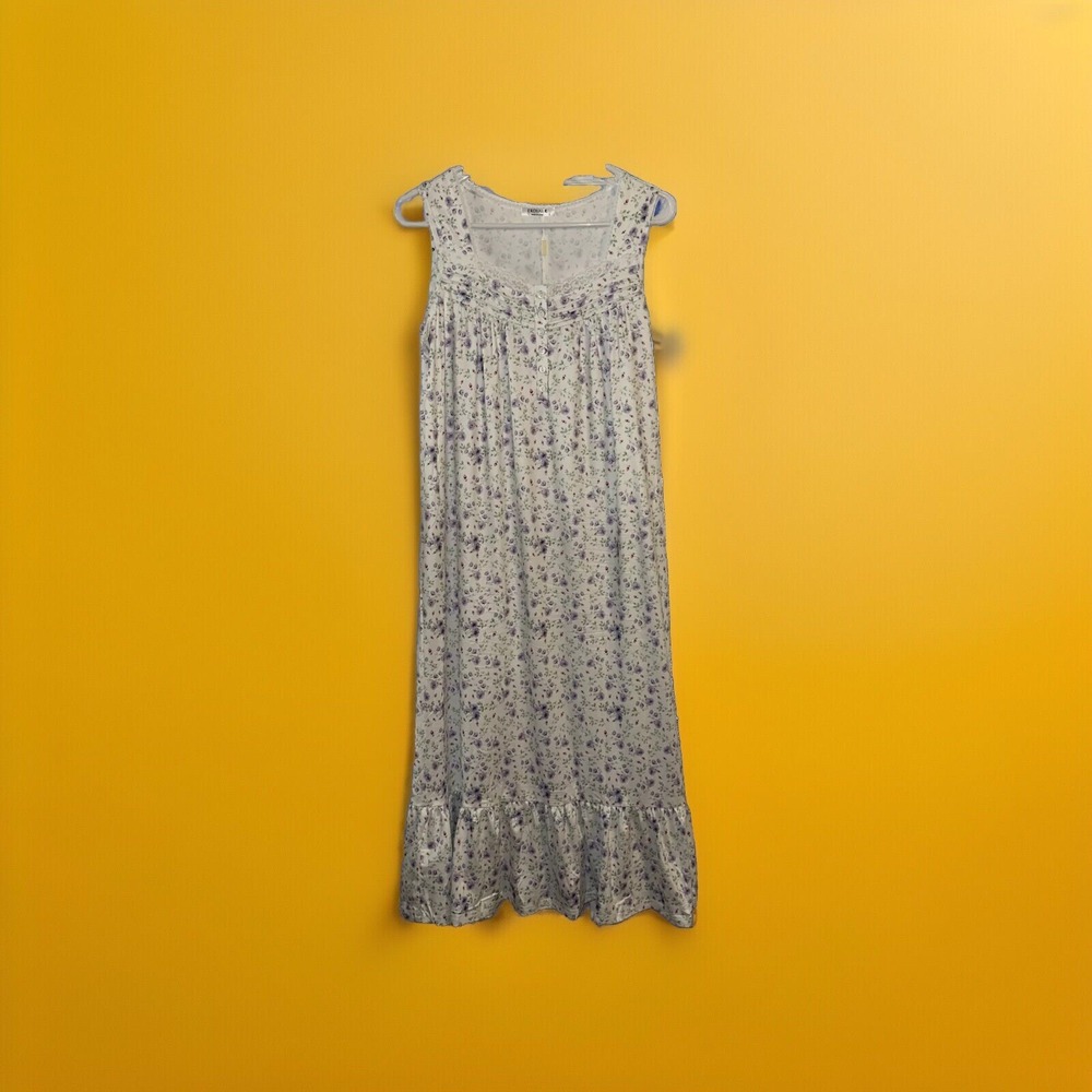 NWT‎ EKOUAER Nightgown Women Small Floral Super Soft Cottage Sleeveless